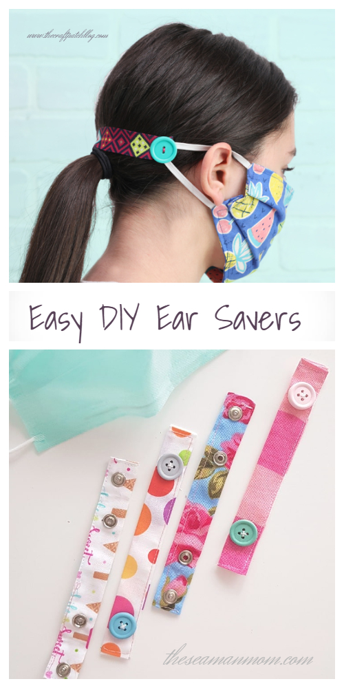 DIY Fabric Face Mask Ear Saver Free Sewing Patterns + Video