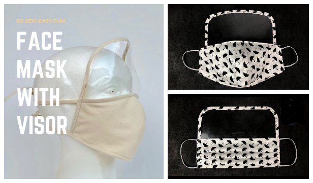 DIY Fabric Face Mask with Eye Shield Free Sewing Patterns + Video