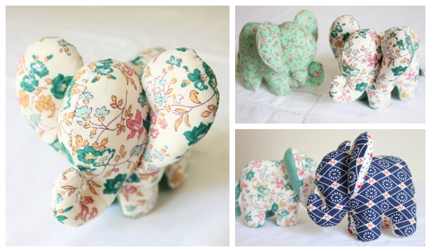 DIY 3D Fabric Elephant Toy Comforter Free Sewing Patterns