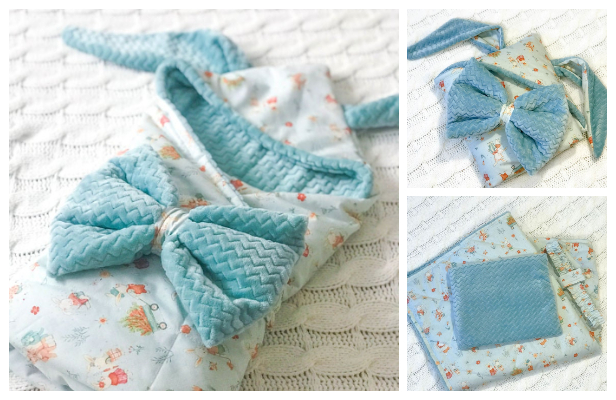DIY Reversible Fabric Baby Sleeping Bag Blanket Free Sewing Pattern