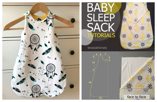 DIY Fabric Baby Sleeping Sack Free Sewing Patterns