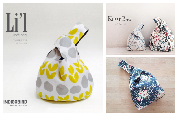 DIY Japanese Knot Bag Free Sewing Patterns + Video
