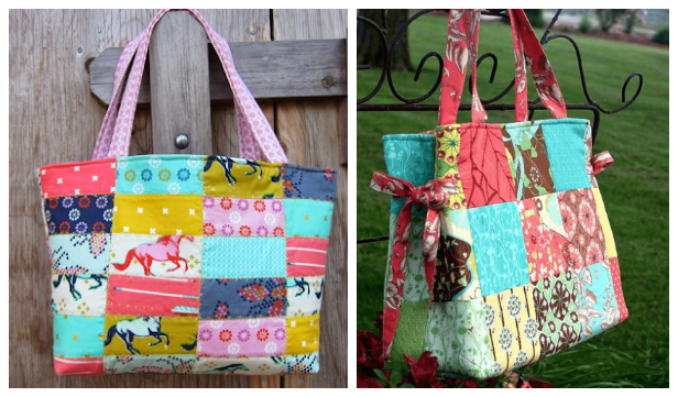 DIY Charm Pack Tote Bag Free Sewing Patterns