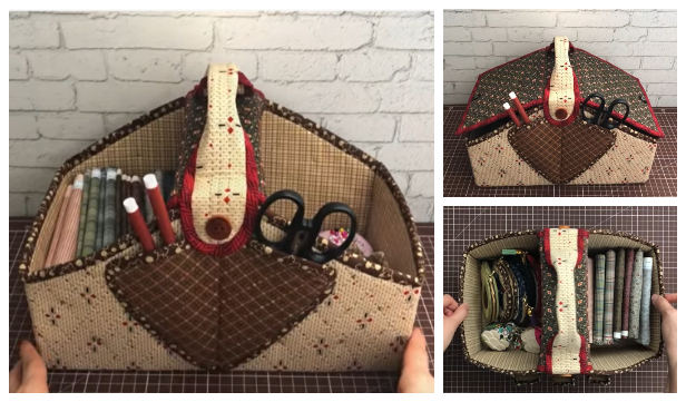 DIY Fabric Sewing Basket Free Sewing Pattern + Video