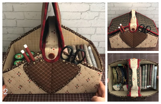 DIY Fabric Sewing Basket Free Sewing Pattern + Video
