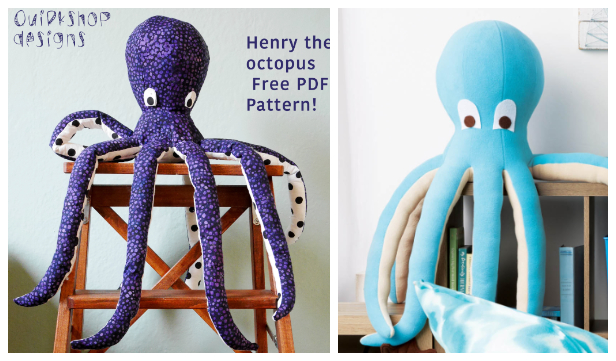DIY Fabric Toy Octopus Free Sewing Patterns