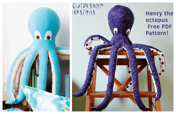 DIY Fabric Toy Octopus Free Sewing Patterns | Fabric Art DIY
