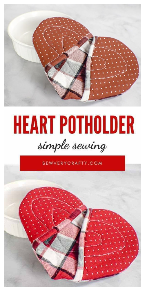 DIY Quilt Heart Potholder Free Sewing Patterns