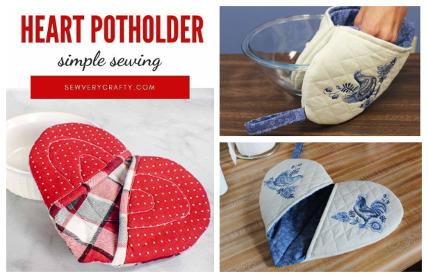 DIY Quilt Heart Potholder Free Sewing Patterns