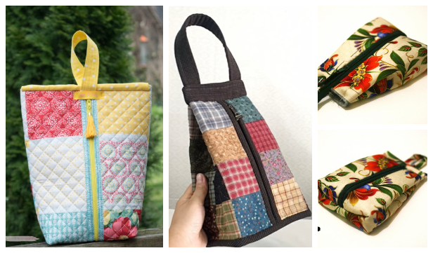 DIY Quilted Zipper Sack Bag Free Sewing Patterns + Video