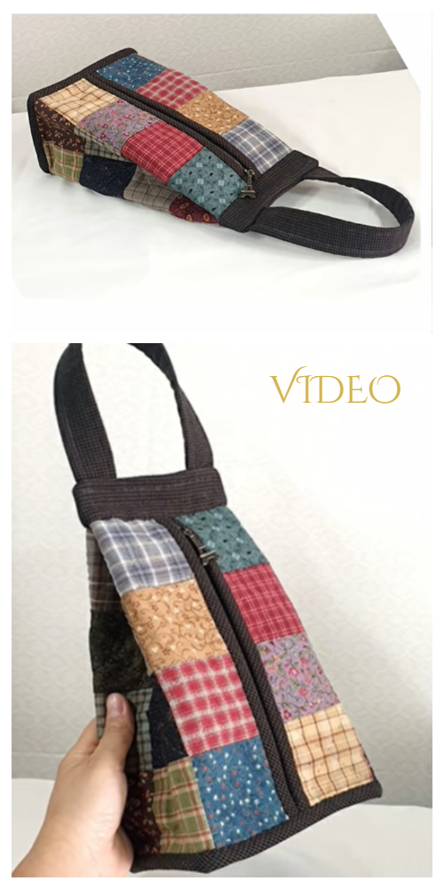 DIY Quilted Zipper Sack Bag Free Sewing Patterns + Video