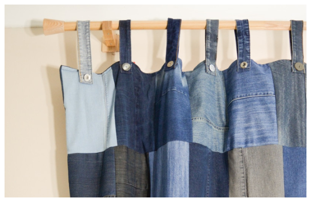 DIY Recycled Jean Curtain Free Sewing Pattern