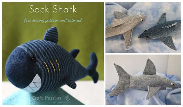 DIY Fabric Toy Shark Free Sewing Patterns