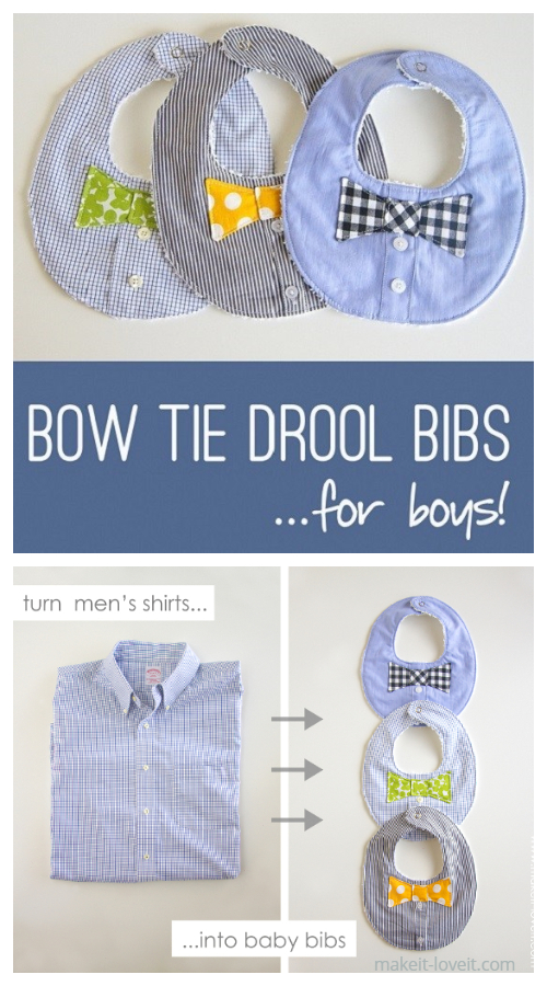 Baby Boy’s Bow Tie Drool Bib Free Sewing Pattern