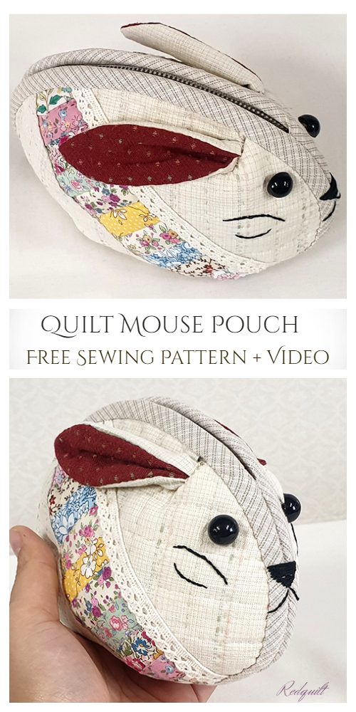 DIY Quilt Mouse Pouch Free Sewing Pattern + Video