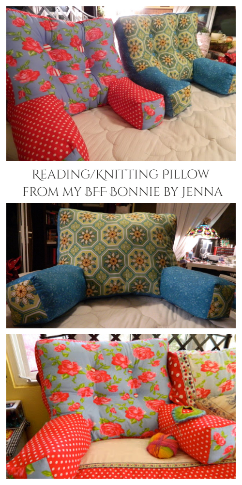 DIY Reading/Knitting Pillow Free Sewing Pattern & Tutorial