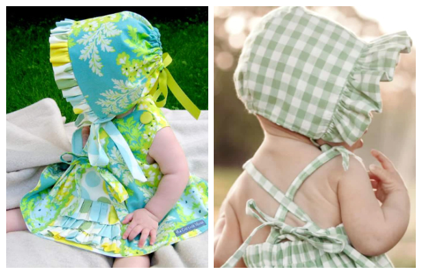DIY Ruffled Baby Bonnet Free Sewing Patterns