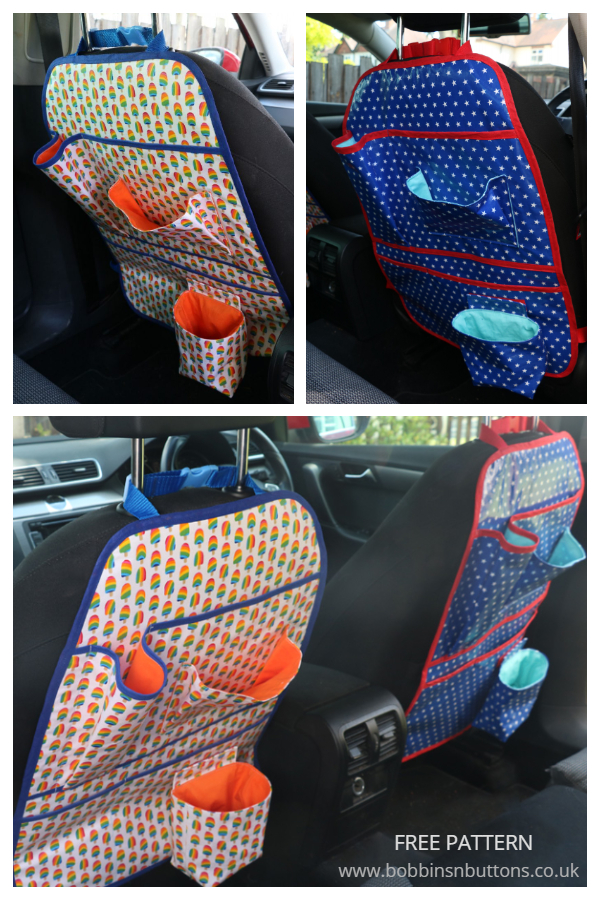 6 Diy Fabric Car Organizer Free Sewing Patterns Art - Dog Car Seat Sewing Pattern