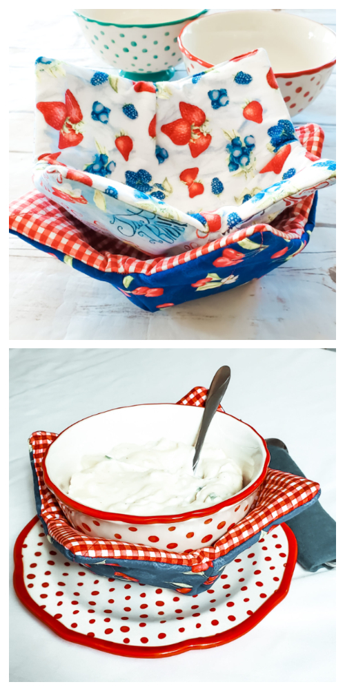 DIY Quilt Soup Bowl Cozy Free Sewing Pattern and Tutorial