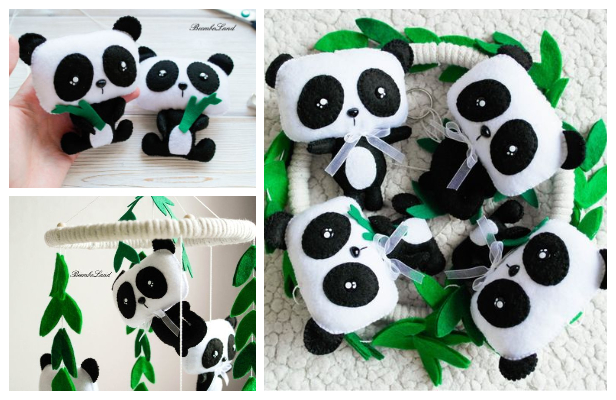 DIY Felt Panda Mobile Free Sewing Pattern & Tutorial