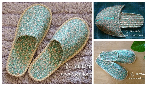DIY Quilt House Slippers Free Sewing Pattern + Tutorial