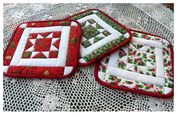 North Star Quilt Potholder Free Sewing Pattern