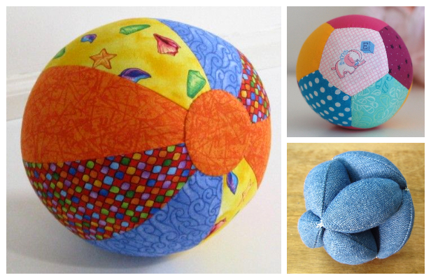 DIY Fabric Patchwork Play Ball Free Sewing Pattern & Tutorial