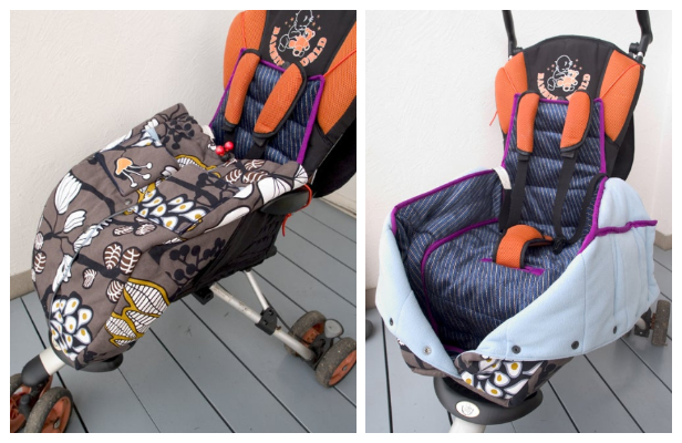 DIY Fabric Stroller Sleeping Bag Free Sewing Pattern & Tutorial