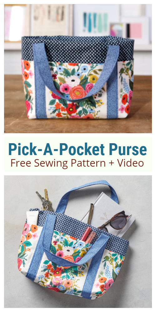 DIY Pick-A-Pocket Purse Free Sewing Pattern + Video