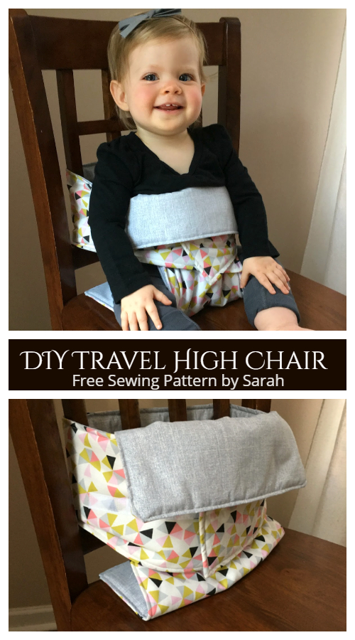 DIY Fabric Baby Travel High Chair Free Sewing Pattern + Video