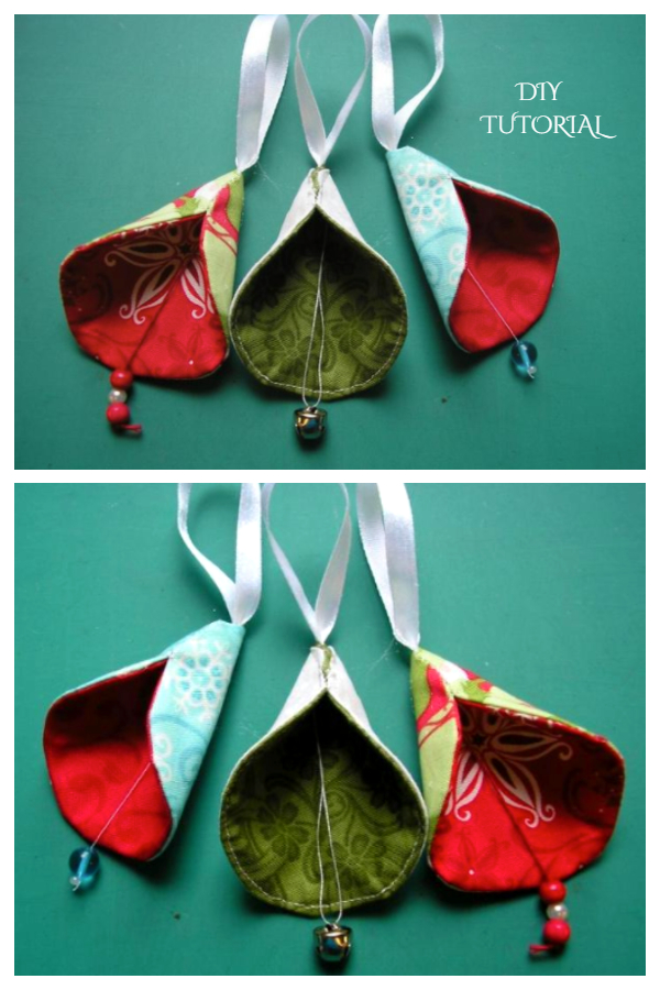 DIY Super simple Fabric Christmas bell Ornament Tutorial