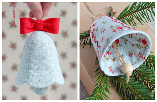 DIY Fabric Christmas Bells Sewing Patterns