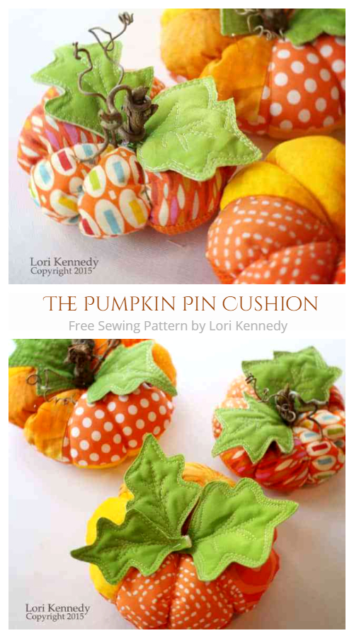 DIY Fabric The Pumpkin Pin Cushion Free Sewing Patterns