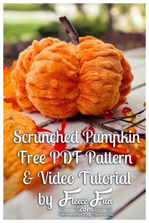 DIY Fabric Minky Pumpkin Free Sewing Patterns + Video Tutorial