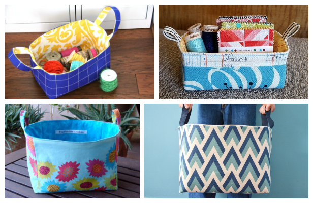 DIY Fabric Basket Free Sewing Patterns