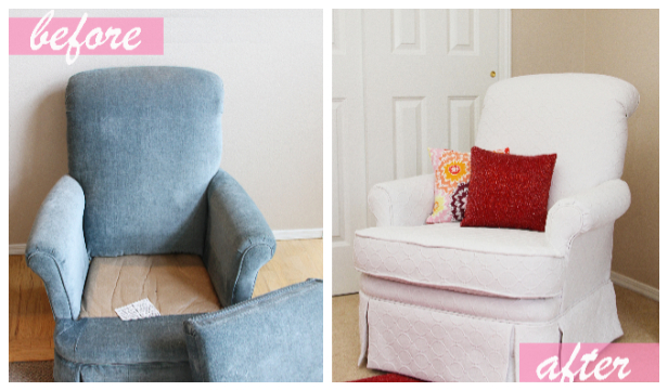 How to Re-upholster Fabric Chair DIY Tutorial
