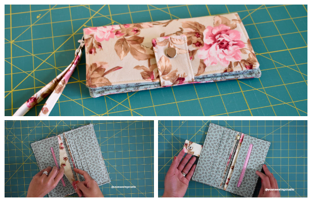 DIY Fabric Bifold Wallet Free Sewing Pattern + Video