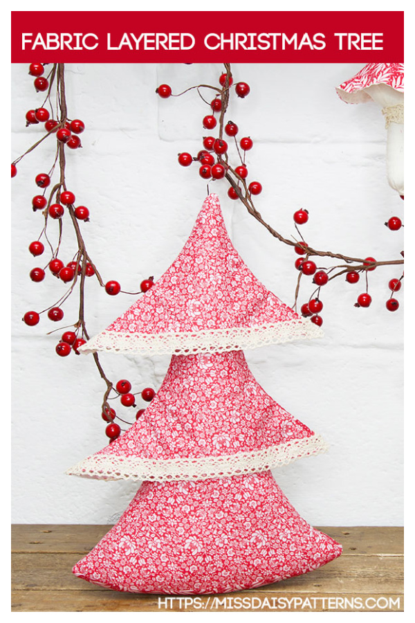 Fabric Layered Christmas Tree Free Sewing Patterns