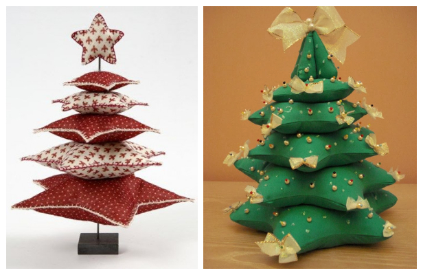 DIY 3D Stacked Star Christmas Tree Free Sewing Patterns
