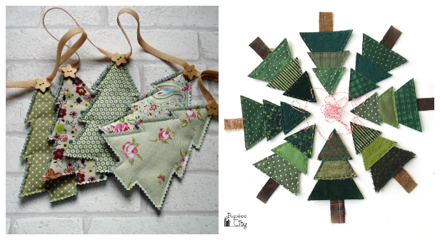 DIY Fabric Christmas Tree Banner Free Sewing Patterns