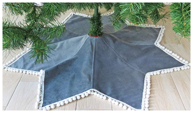DIY Fabric Christmas Tree Skirt Free Sewing Pattern