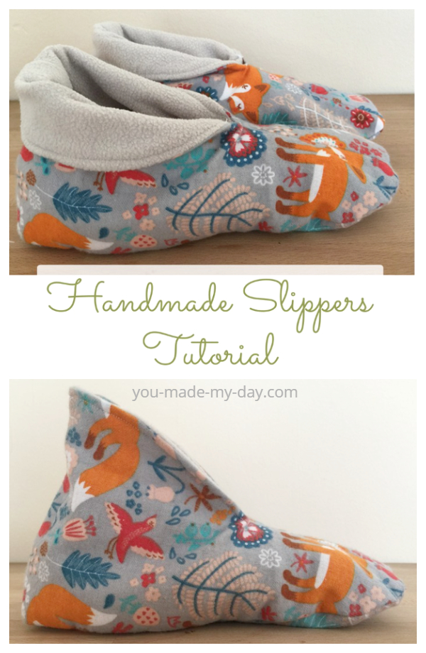 DIY Fabric Winter Slippers Free Sewing Patterns