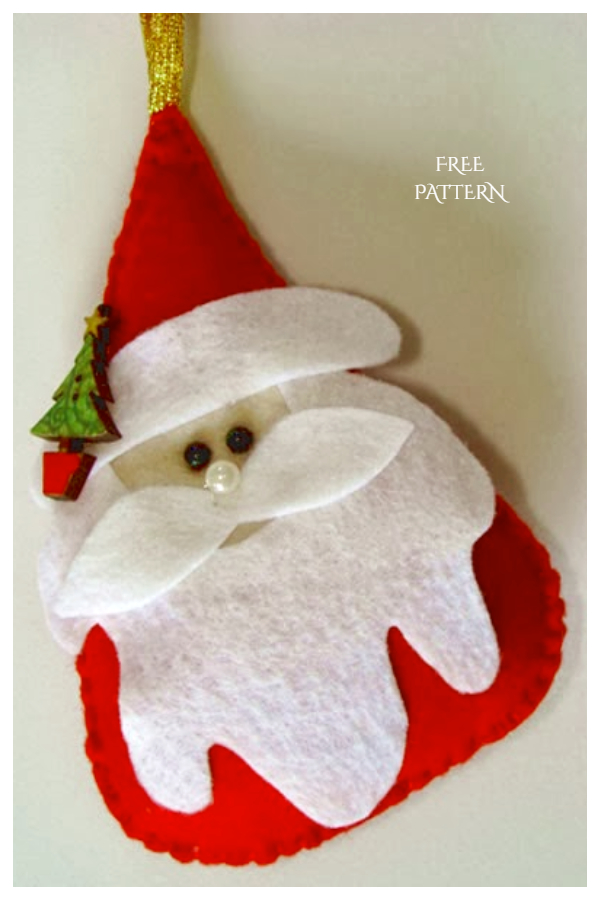 DIY Felt Delicate Santa Claus Free Sewing Patterns