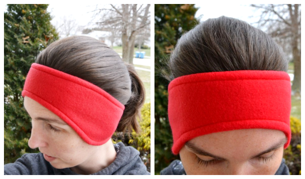 DIY Fleece Headband Ear Warmer Free Sewing Pattern