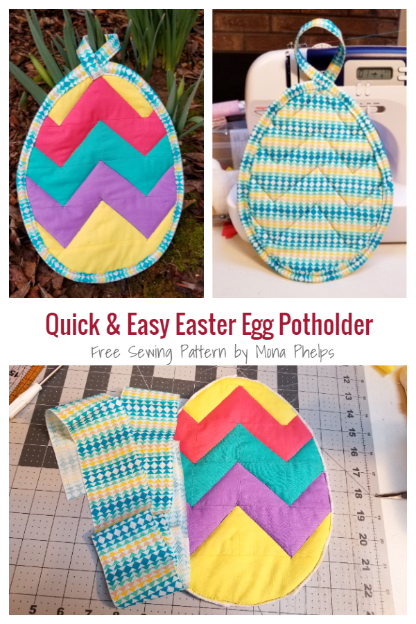 Quick & Easy Easter Egg Potholder Free Sewing Pattern