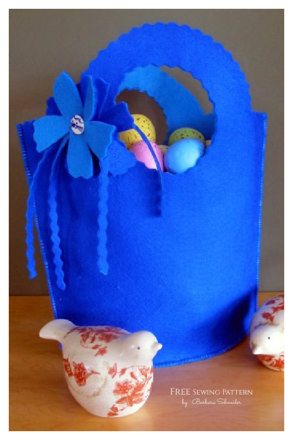 Fabric Easter Spring Gift Bag Free Sewing Pattern