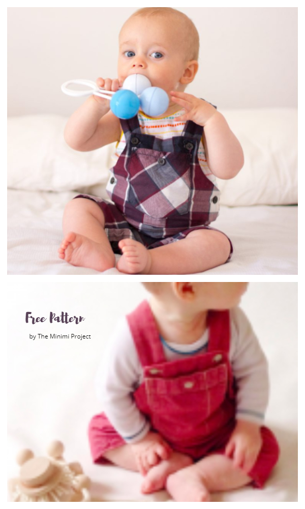 DIY Fabric Baby Dungaree Shorts Free Sewing Patterns