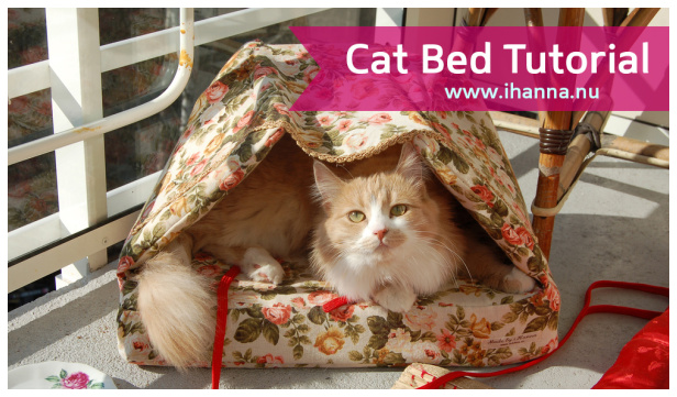 DIY Fabric Cat Basket Bed Free Sewing Pattern + Tutorial