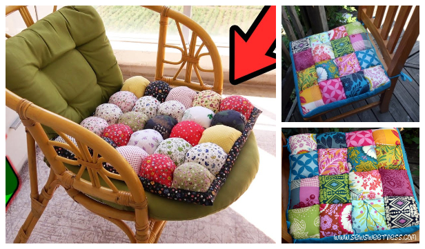 DIY Fabric Pouf Chair Cushion Free Sewing Pattern Video Fabric