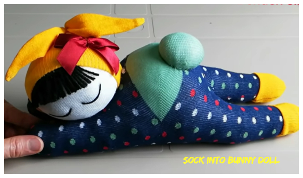 DIY Sock Bunny Doll Free Sewing Pattern + Video